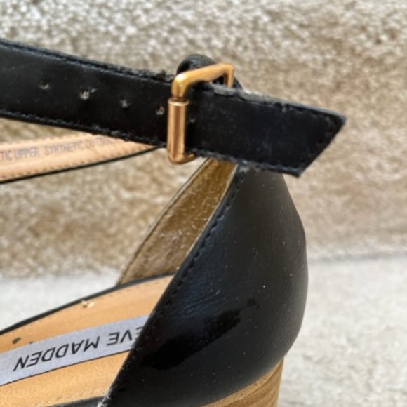 SIZE 40 STEVE MADDEN BLACK SANDALS - Picture 7 of 8
